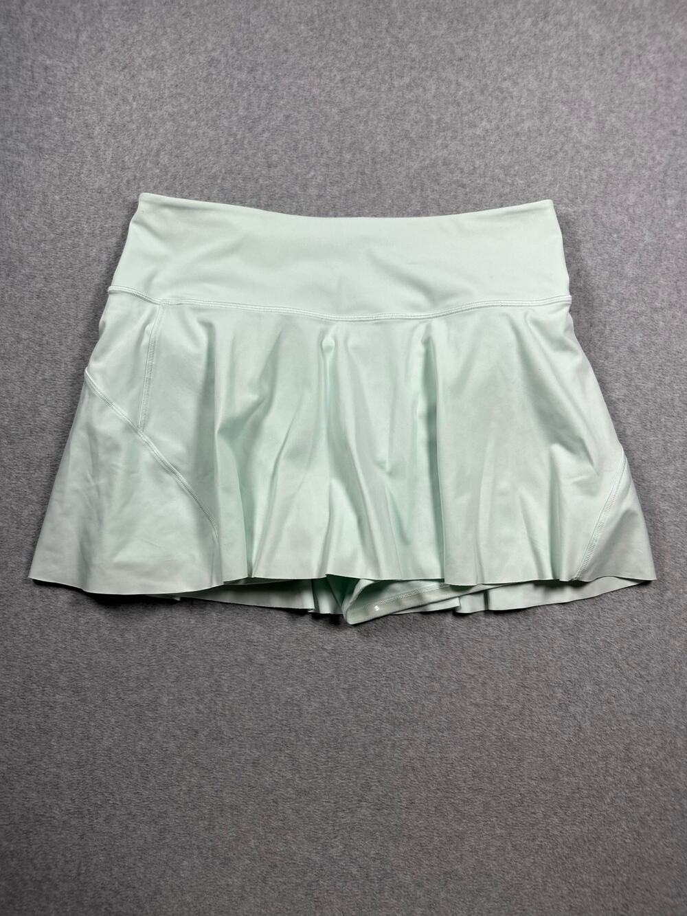 Athleta Ace Tennis Skort Women's Large Mint Green High Waist Logo Graphic